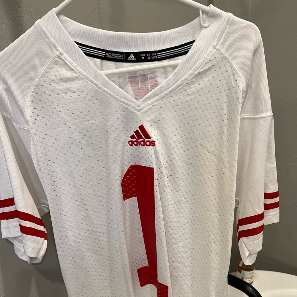 Wisconsin Badger Football Jersey #1, white size M